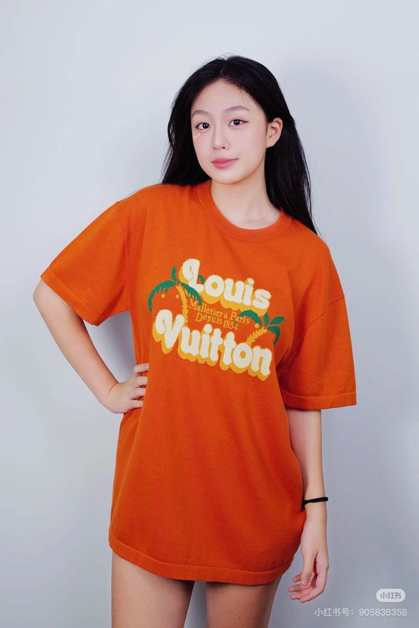 LV 25 T- Shirt Orange Cotton 232738