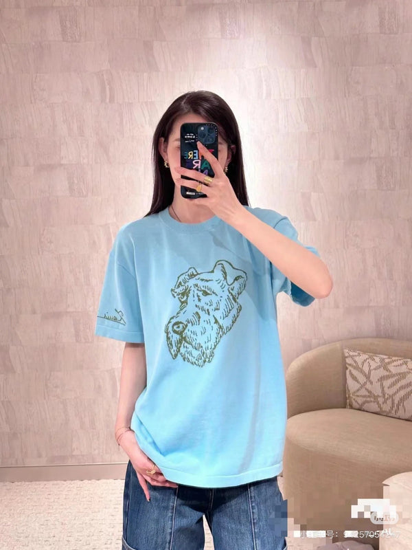 LV 25 T- Shirt Sky Blue Cotton 232739