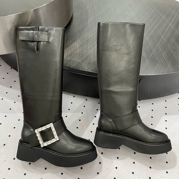 Viv Ranger Diamond Boots Black Calfskin 365207