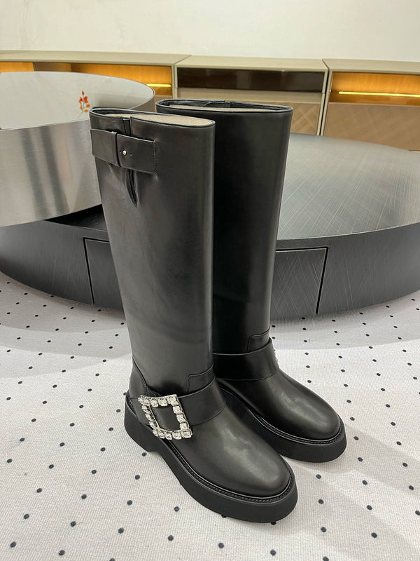 Viv Ranger Diamond Boots Black Calfskin 365207