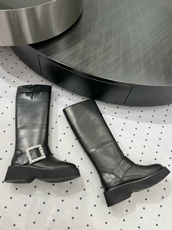 Viv Ranger Diamond Boots Black Calfskin 365207