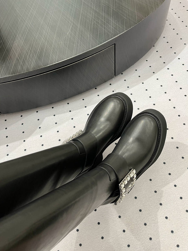 Viv Ranger Diamond Boots Black Calfskin 365207