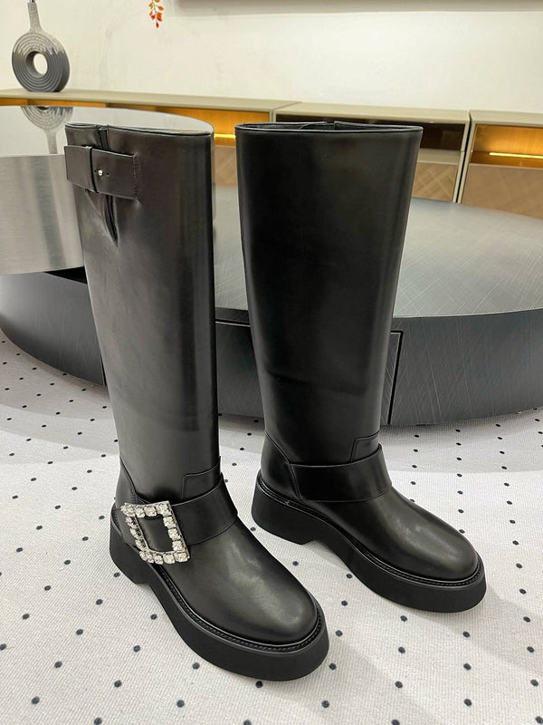 Viv Ranger Diamond Boots Black Calfskin 365207