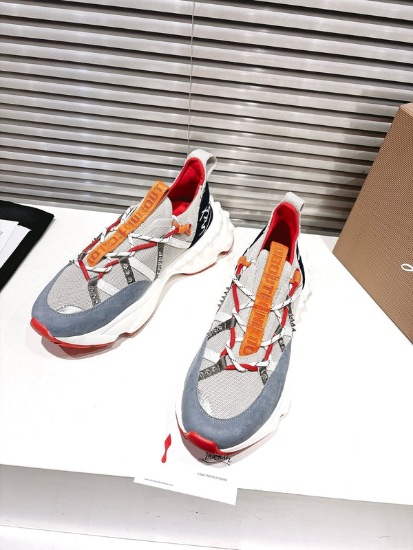 CL 25 Trailnrun Sneaker Grey Blue Calfskin Mesh 323168