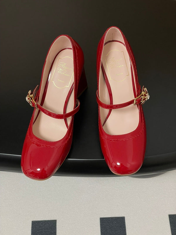 Viv 25 Mary Jane 60 Red Patent Calf Leather 247885