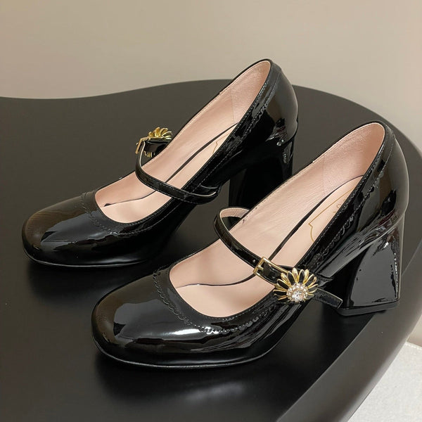 Viv 25 Mary Jane 60 Black Patent Calf Leather 247887