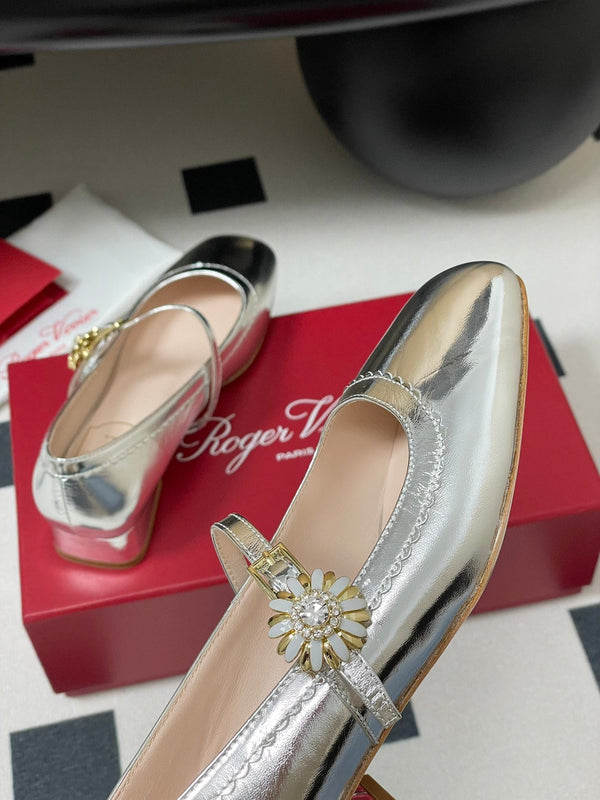 Viv 25 Mary Jane 2.5cm Silver Patent Calf Leather 247888