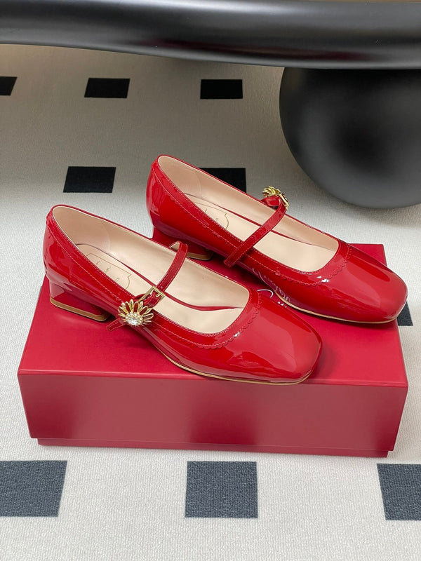 Viv 25 Mary Jane 2.5cm Red Patent Calf Leather 247890