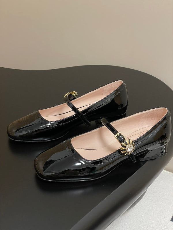 Viv 25 Mary Jane 2.5cm Black Patent Calf Leather 247892