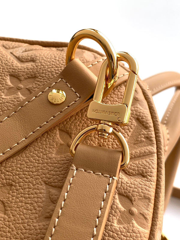 LV M11323 Speedy Soft 30 Apricot Monogram Empreinte Leather