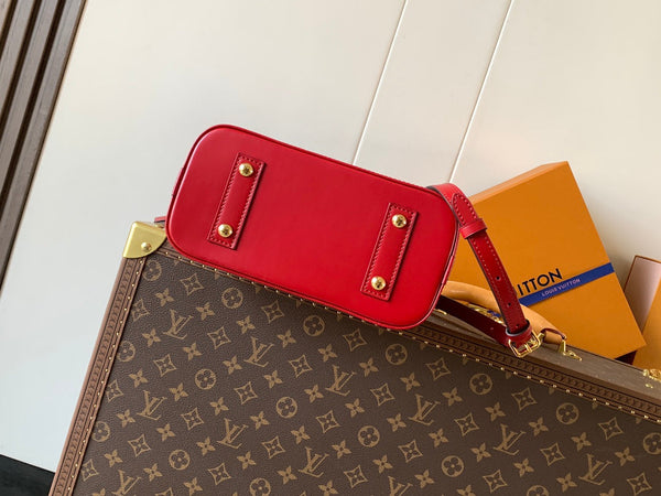 LV M25562 Alma BB Burgundy Epi Leather