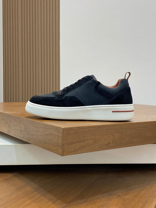 LP NEWPORT WALK SNEAKERS BLACK AND ANCHOR SUEDE