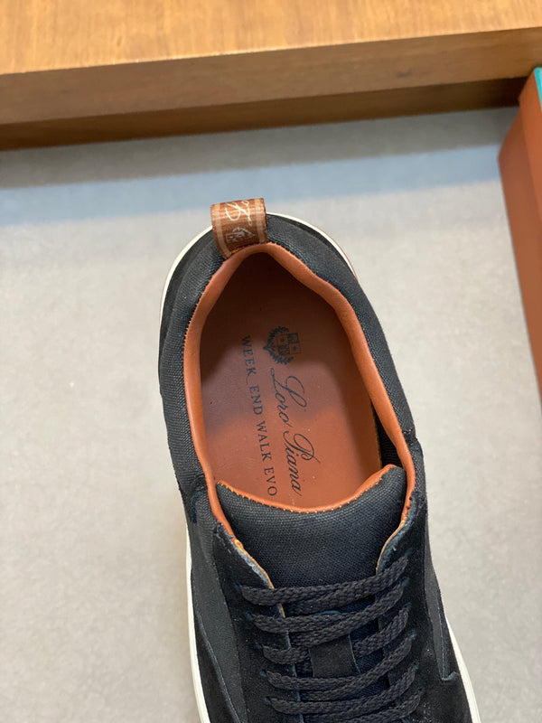 LP NEWPORT WALK SNEAKERS BLACK AND ANCHOR SUEDE