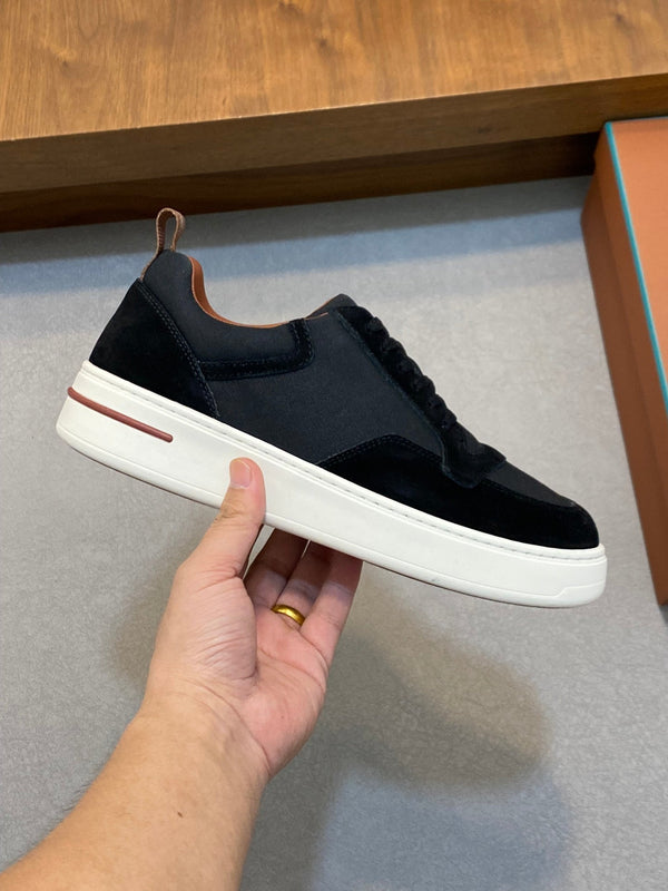 LP NEWPORT WALK SNEAKERS BLACK AND ANCHOR SUEDE