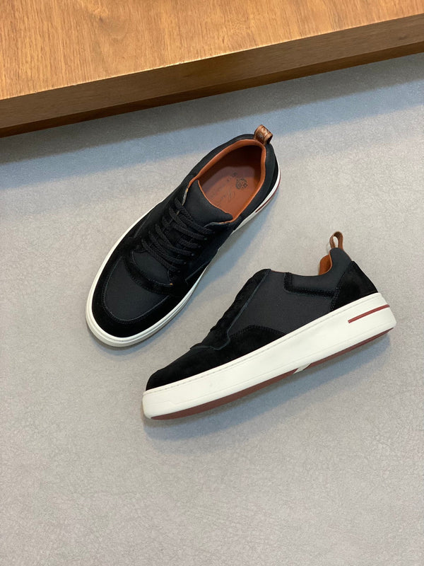 LP NEWPORT WALK SNEAKERS BLACK AND ANCHOR SUEDE