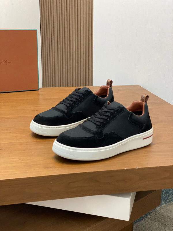 LP NEWPORT WALK SNEAKERS BLACK AND ANCHOR SUEDE
