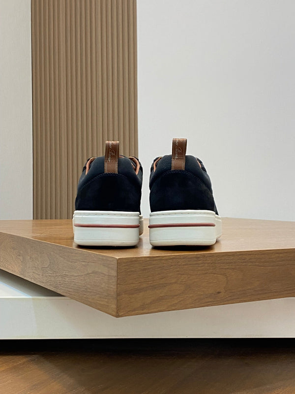 LP NEWPORT WALK SNEAKERS BLACK AND ANCHOR SUEDE