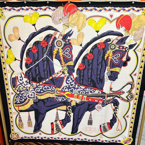 HM 25s Scarf 140cm Purple Beige Cashmere Silk 965622