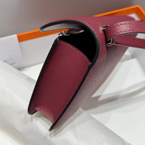 HM Constance Elan 24 Sangria Red Epsom Silver Hardware 237349