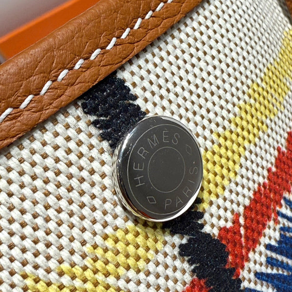 HM Garden Party 30 bag Multicolor Canvas and Negonda Calfskin 243192