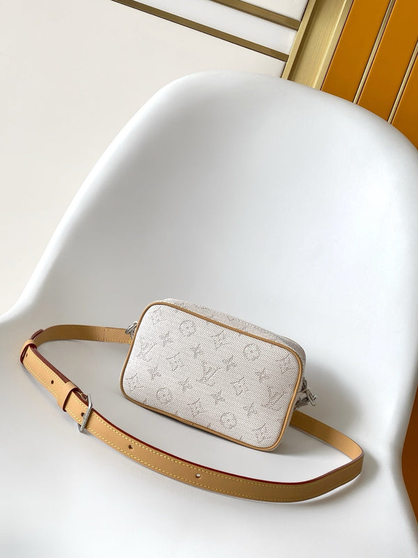 LV Trocadéro Wearable Wallet Camel Grey Monogram Coated Canvas