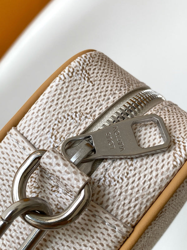 LV Trocadéro Wearable Wallet Camel Grey Monogram Coated Canvas