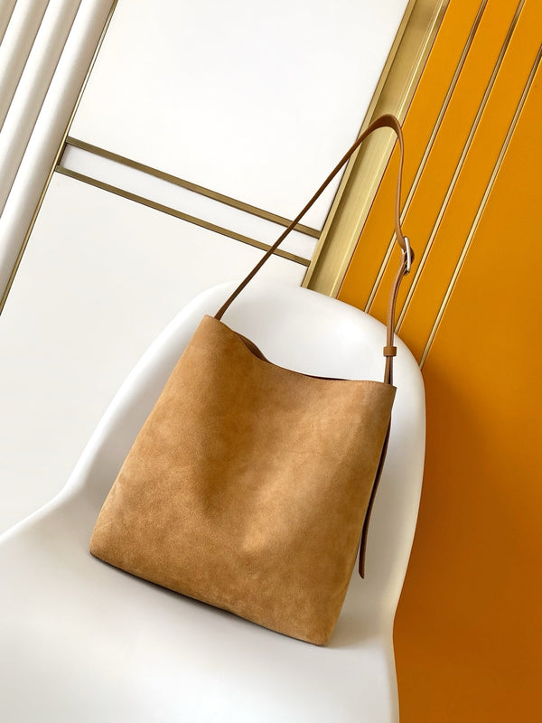 LV Verso Hobo Brown Calfskin Suede