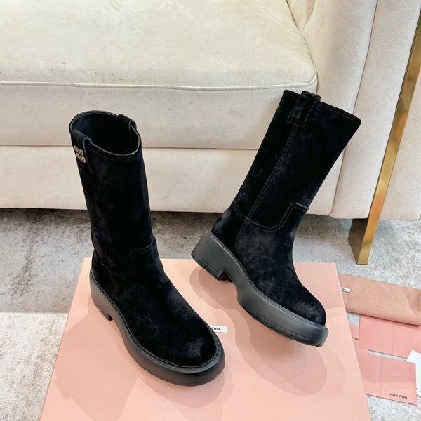 Miu Boots Black Suede 455930