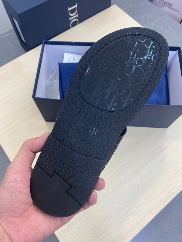 CD ALIDAS CROSS SANDAL BLACK MONOGRAM CALFSKIN