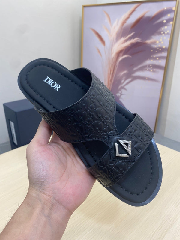 CD ALIDAS CROSS SANDAL BLACK MONOGRAM CALFSKIN