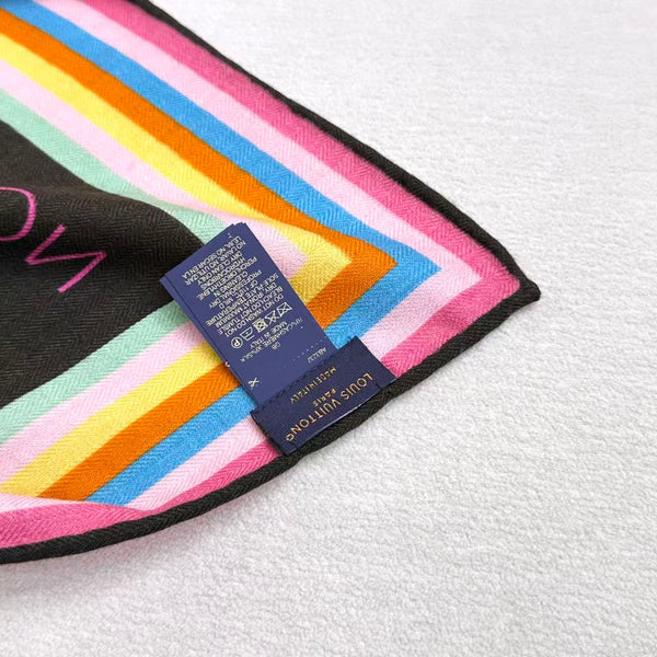 LV x TM SUPERFLAT 140cm Brown Multicolor Silk Wool 978741