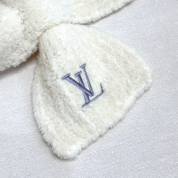 LV Mini Comfy Scarf 70cm White Sheep Wool 978747