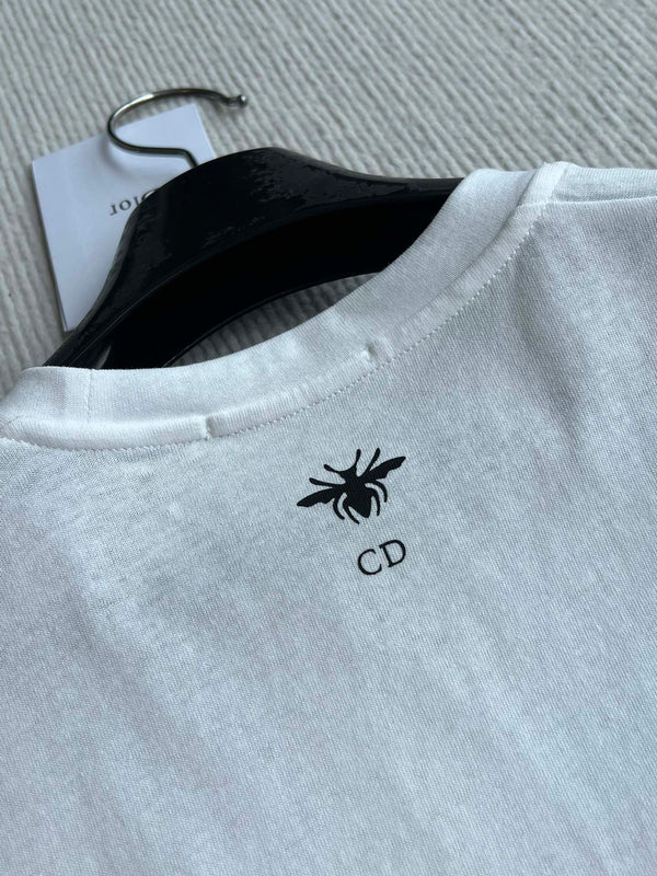 CD 25 Butterfly Short-sleeved T-shirt White