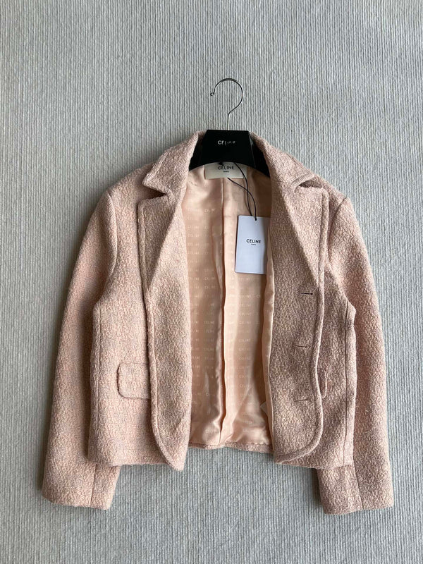 Celine 25 Jacekt Pink Wool Mohair