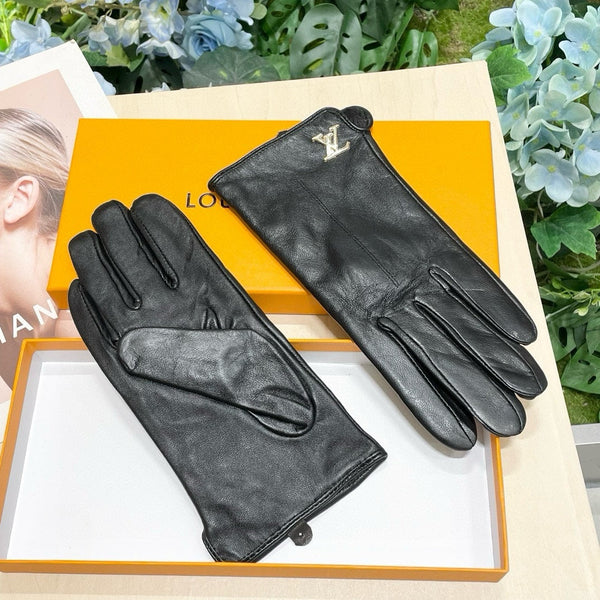 LV GLOVES IN BLACK LAMBSKIN 464977