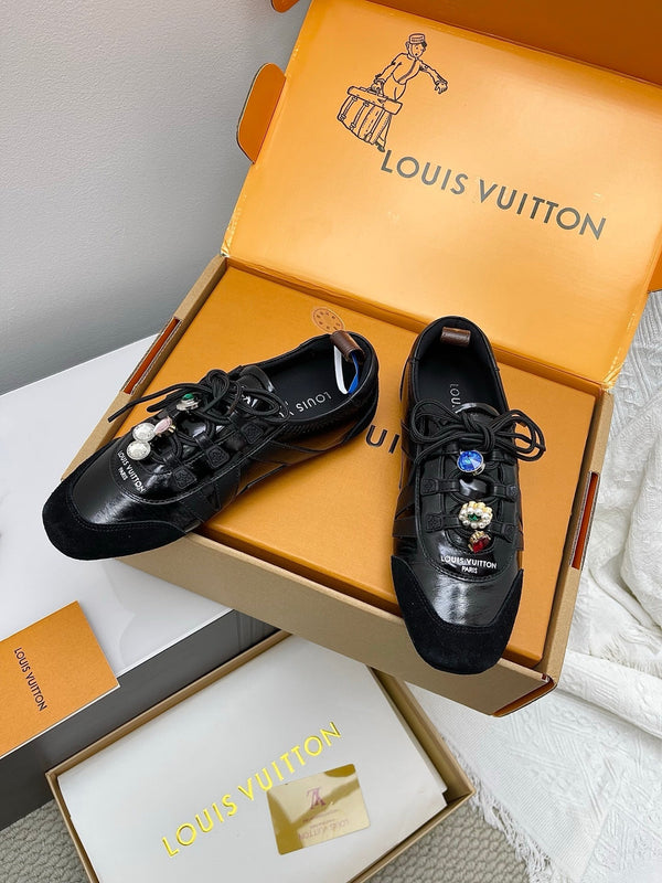 LV Sneakerina Sneaker With Vivienne Black Naplak 611098