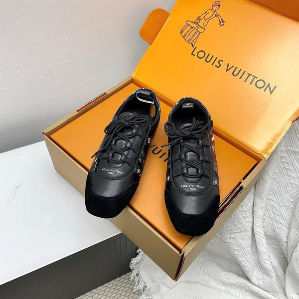 LV x TM Sneakerina Black Suede Cowhide 611115