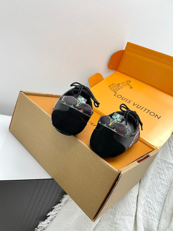 LV x TM Sneakerina Black Suede Cowhide 611115