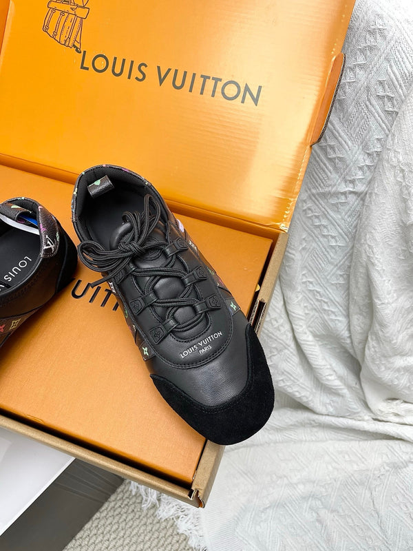 LV x TM Sneakerina Black Suede Cowhide 611115
