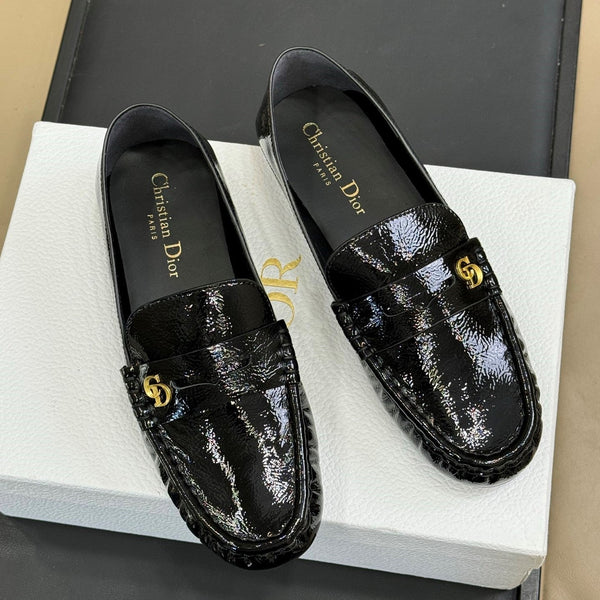 CD Time Loafer Black Glossy Calfskin 561786