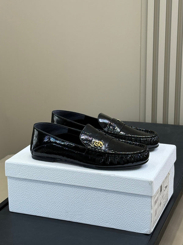 CD Time Loafer Black Glossy Calfskin 561786