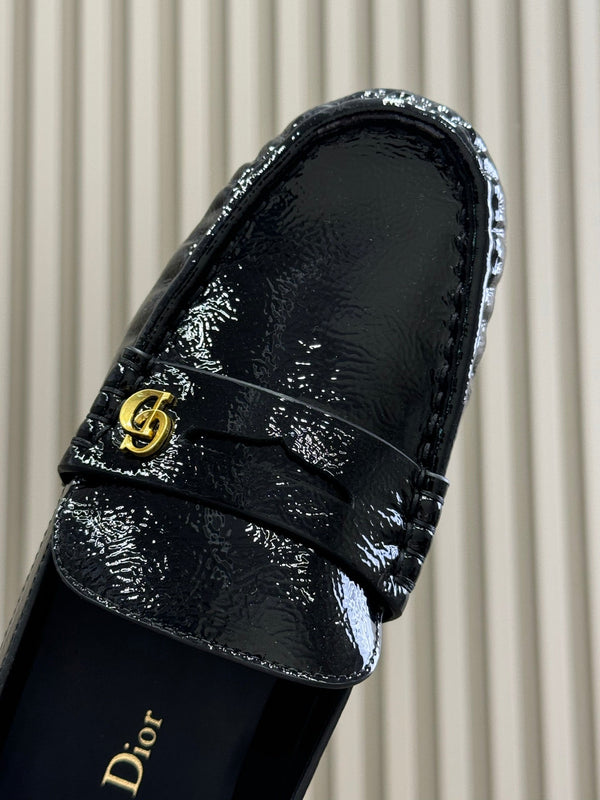 CD Time Loafer Black Glossy Calfskin 561786