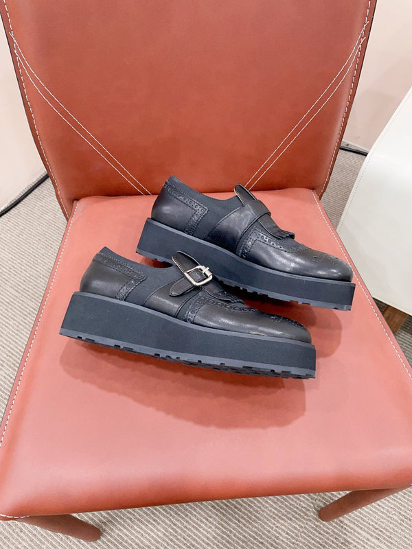 Miu-Church's Loafers Black Nubuck Leather