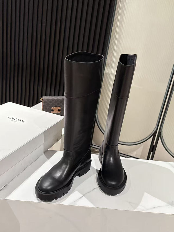 Celine Margaret High Boot Black Calfskin