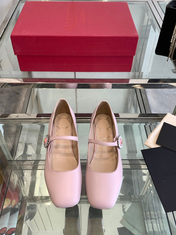 VT 25 Mary Jane Flats Pink Cowhide 292364