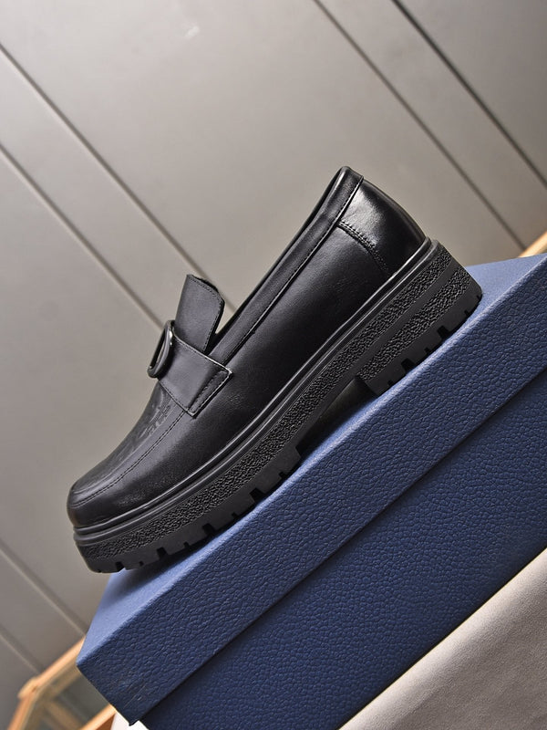 CD SYMBOL EXPLORER LOAFER BLACK MONOGRAM CALFSKIN