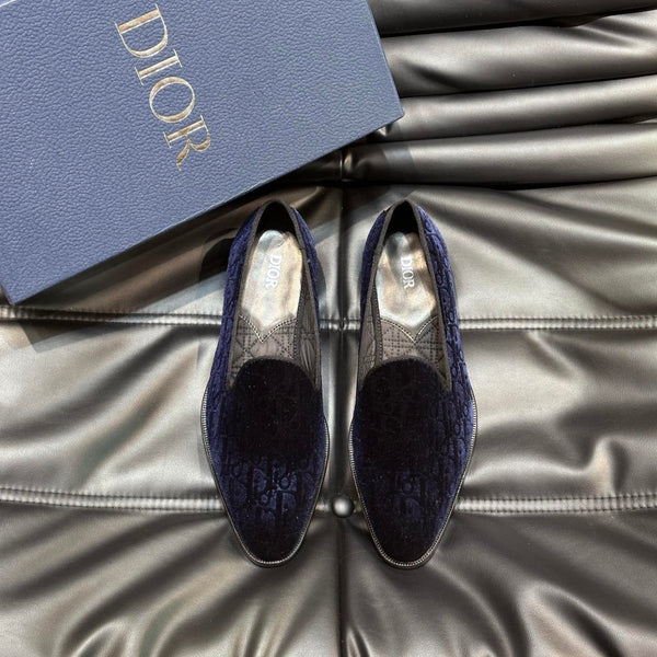 CD TIMELESS OBLIQUE LOAFER NAVY VELVET