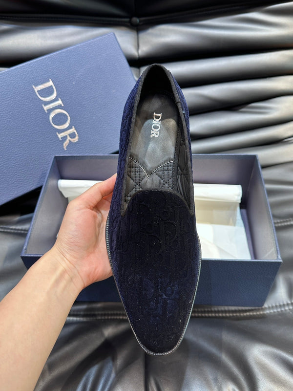 CD TIMELESS OBLIQUE LOAFER NAVY VELVET