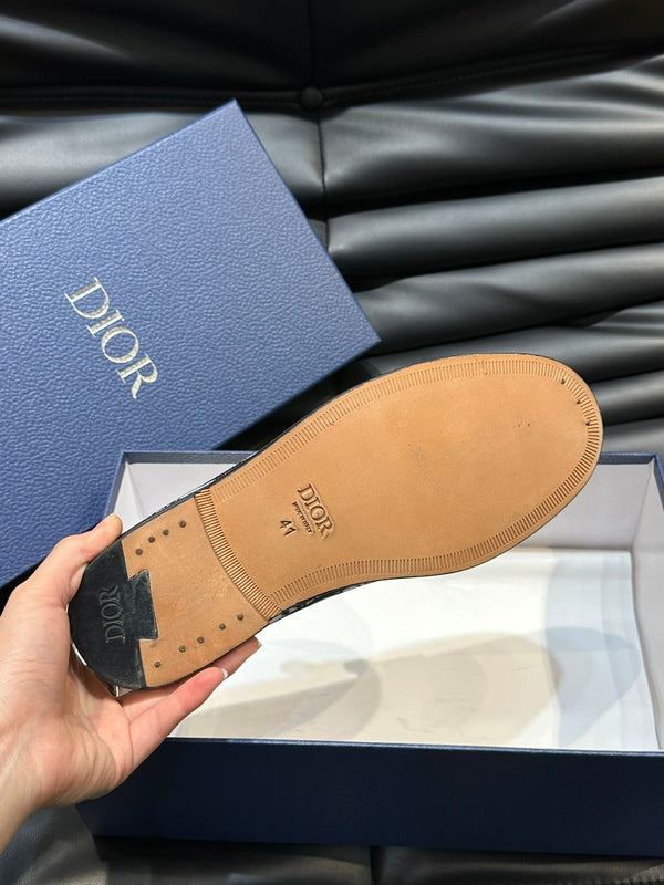 CD GRANVILLE LOAFER BLACK-WHITE MONOGRAM JACQUARD