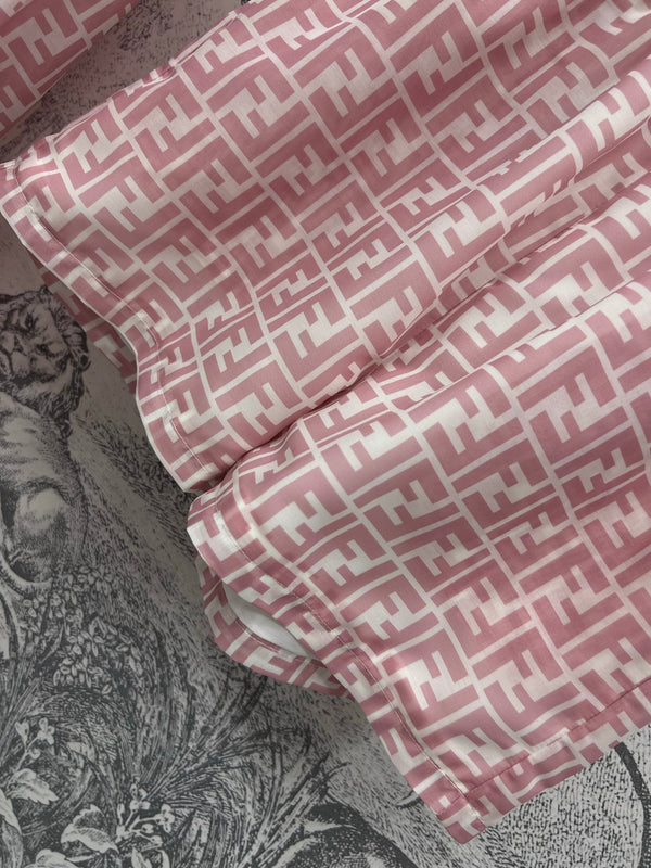 Fendi 25 double F shirt suit Pink Polyester fiber